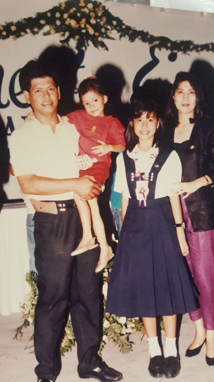 Nelizze with her family